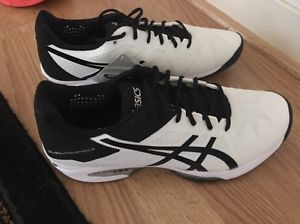 Asics Gel Solution Speed 3 Sz 10.5 White-Black-Silver E600N-0190 Tennis-Running