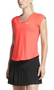 Nike Mujer Tenis - Camiseta PURE SS TOP hyper naranja
