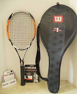 Wilson K Zen Team MP 103 Tennis Racquet 4 3/8 - NEW STRINGS/GRIP