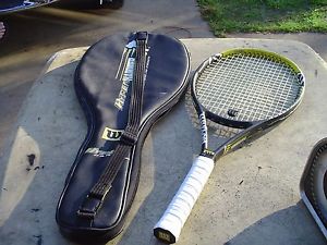Wilson Hyper Hammer 6.3 Tennis Racquet w Full Cover and Pro Overwrap