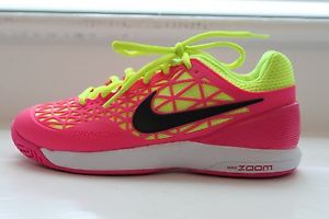 Nike Women's Zoom Cage 2 Tennis Court Shoes Pink Yellow MSRP $140 7.5 8 NEW