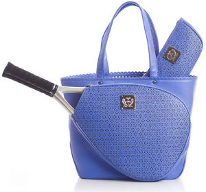 Court Couture Savanna Perforated Tennis Bag in Blue