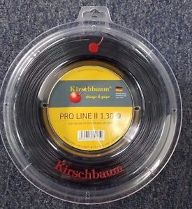 Kirschbaum Pro II 16 Gauge 1.30mm Reel 660' 200m Tennis String Black NEW image 1
