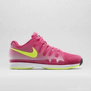 Nike Vapor Tour 9.5 Tennis Shoes Women's Size 6 Hyper Pink New Volt Non Marking