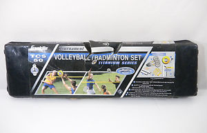 NOS New Franklin Sports TCS 50 Tournament Badminton Volleyball Set Titanium