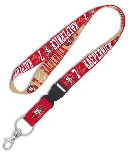 C. Kaepernick San Francisco 49ers Lanyard Bande de clés,NFL Football porte-clé