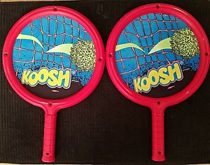 Set Of 2 Koosh Paddle Red Racquets Kids Nerf Toy Rackets oddzon
