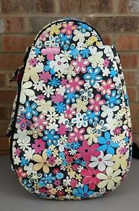 JetPac Life is Tennis Large Tennis Raquet SLING BAG Lynne Tauchen FLORAL