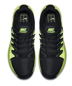 NIB ! Nike Zoom Vapor Tour Tennis Shoes Federer Men Sz 12 Black 631458-700 Volt