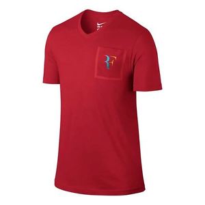 Nike Roger Federer RF Cautela Práctica camiseta Roja 803882-657 XS, S