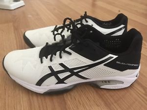 Asics Gel Solution Speed 3 Mens Sz 11 Tennis Wh/Bk/Sil E600N-0190 Retail:130$