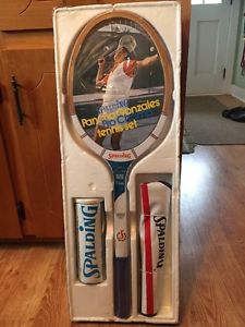 VINTAGE PANCHO GONZALES Tennis Spalding Pro Champ Tennis Set  Racquet Balls nib