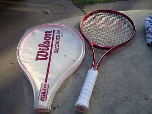 Wilson Defender 110 Alloy Tennis Racquet 4 1/2 w Pro Overwrap and Headcover