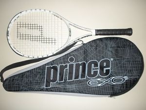 PRINCE EXO3 WHITE MP 100 TENNIS RACQUET 4 1/4 (NEW STRINGS)