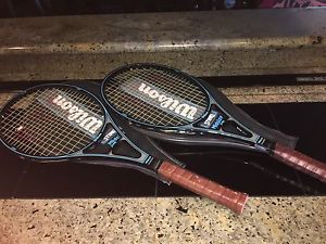 WILSON PAIR OF MIDSIZE STING TENNIS RACKETS WITH COVERS