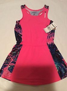 New Reebok Kids Girls Tennis Athletic Running Racerback Dress Flamingo Size 5
