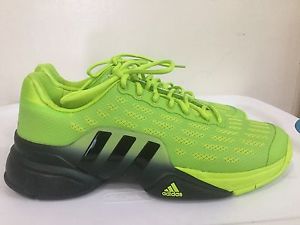 New Addidas Barricade Djokovic Men's Tennis Green/ Black AF6797 Size 12