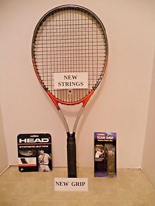Head Ti Radical OS 107 Tennis Racquet 4 1/4 - NEW STRINGS/GRIP+Made in Austria