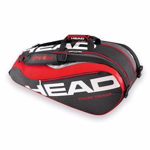 HEAD Tour Team MonsterCombi 12 Racquet Racket Tennis Bag - Black/Red