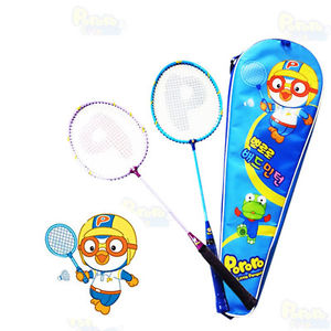 PORORO Badminton Kids Sports Racket 2 + Bag + Shuttlecocks 6 Set