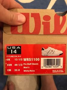Wilson Pro Staff Classic Tennis Shoe Size 14 NIB