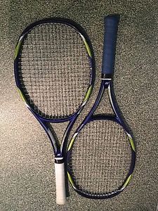 2 used YONEX RQIS 1 TOUR XL 100 tennis rackets