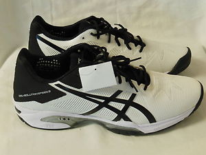 Asics Gel Solution Speed 3 Mens Tennis Running Shoes White Black E600N Size 10.5