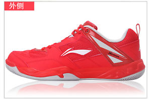 Li Ning Womens Badminton Indoor Court  Shoes 240 cm Size 7.5 Red US Seller