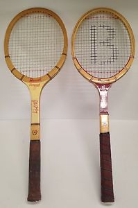 Vintage Bancroft BJorn Borg & Billie Jean King AutographTennis Racquet