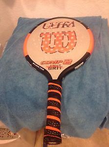 lot of 2 platform tennis raquet wilson avalon balls gloves bag true grit euc