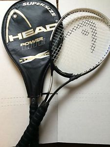 Head Power Elite Xtralong Tennis Racquets Pair Lot 4 3/8-3 & 4 1/2-4 One Cover