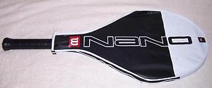 Wilson Nano Carbon Hope 110 Tennis Racquet 4 3/8 Grip Size with Cover White/Pink