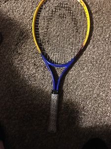Head Tennis Racket Agassi 25 Blue Yellow 3 7/8-00 Art #230250 GC