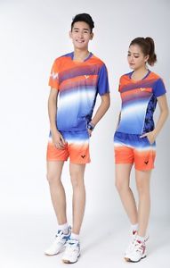 2017 Tennis men & women Tops table tennis badminton clothing Set T-shirt+shorts