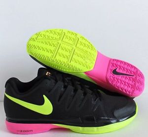 Nike Zoom Vapor 9.5 Tour Tennis Shoes Men's Black Neon Green Pink 631458-076