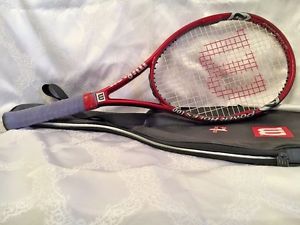 Wilson PowerHoles100 4 3/8 Tennis Racquet in Great Condition with Case