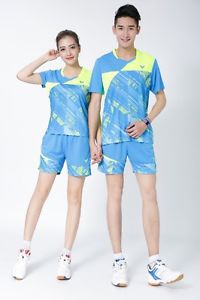 2017 Tennis men &women Tops table tennis badminton clothing Set T-shirt+shorts