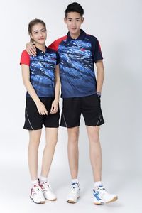 2017 Tennis men &women Tops table tennis badminton clothing Set T-shirt+shorts