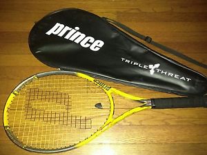 Prince Triple Threat SCREAM Oversize STRUNG Tennis Racquet and Case  4 5/8