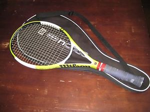 WILSON NCODE NPRO MIDPLUS 18X18 TENNIS RACKET 4 1/4 with Nanotechnology & Case