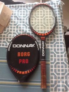 Donnay Borg Pro Wooden Tennis Racquet With Case, Excellent!