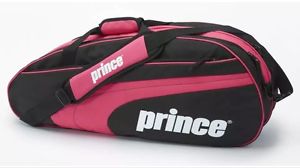 Prince Club Collection 6-Pack Pink/Black Tennis Racket/Raquet Bag New with Tags
