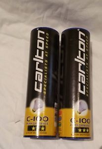 x2 Tubes New Carlton C-100 Performance Badminton Shuttlecock 6-Nylon Per Tube