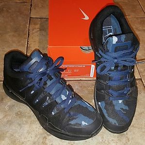 Nike Zoom Vapor 9.5 Tour QS Men's Tennis Shoe-Black/squadron Blue-Sz 8.5-NEW
