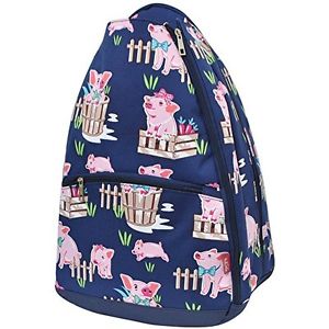 N.GIL ~Tennis Racket Backpack~ Bag~ Tote~ Happy Pig