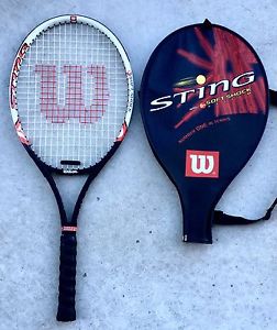 Wilson Sting Graphite Soft Shock System Tennis Racquet 4 3/8 L3 Racket & Cover
