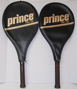 PRINCE PRO SERIES 110 TENNIS RACQUET W LEATHER GRIP - 4 3/8 NO.3 & 4 1/2 NO.2