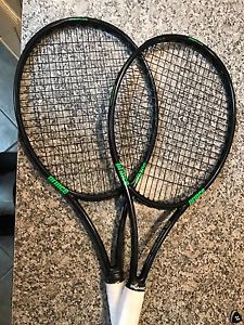 Two Prince Phantom 100 racquets