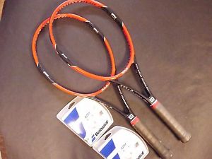 TWO(2) WILSON PROSTAFF 97LS SPIN 4 3/8 FREE STRINGING (BABOLAT RPM DUAL 17G)