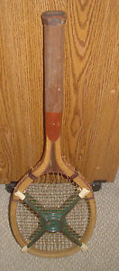 VINTAGE TEEUMSEH GOLD SMITH TENNIS RACKET